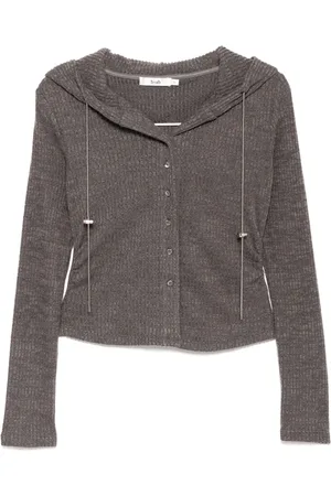 B+AB Hooded button-up cardigan