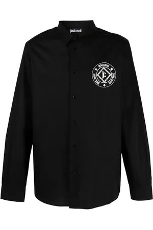 Roberto Cavalli Logo-print cotton shirt