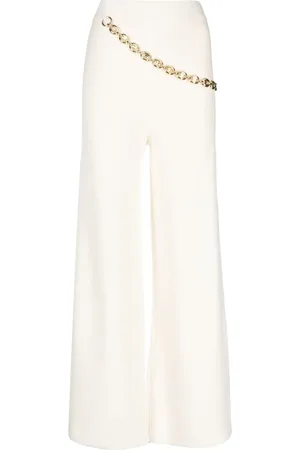 Paco rabanne Chainmail-detail wool-cashmere trousers