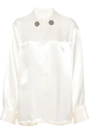 Jil Sander Logo-appliqué drop-shoulder shirt