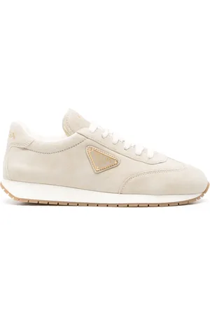 Prada Triangle-logo suede sneakers