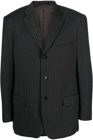 VALENTINO GARAVANI 2000s pinstriped notch lapels blazer