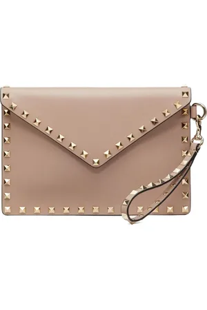 VALENTINO GARAVANI Rockstud leather clutch bag