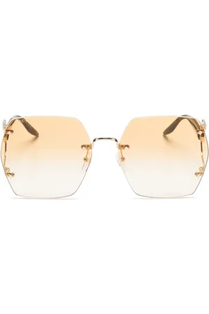 Gucci Double G geometric-frame sunglasses