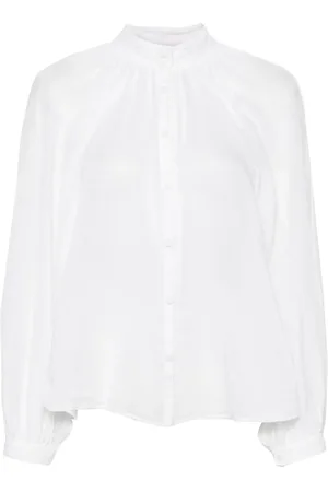 FORTE FORTE Semi-sheer collarless blouse