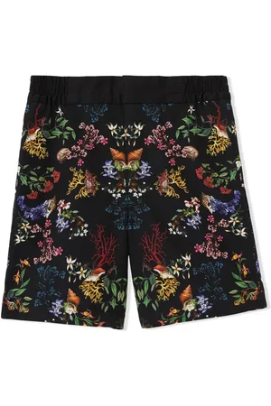 Burberry Floral-print cotton shorts