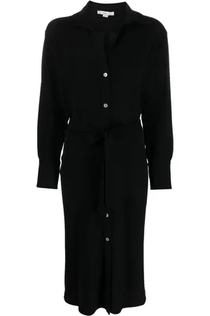 Vince Tied-waist V-neck shirt dress