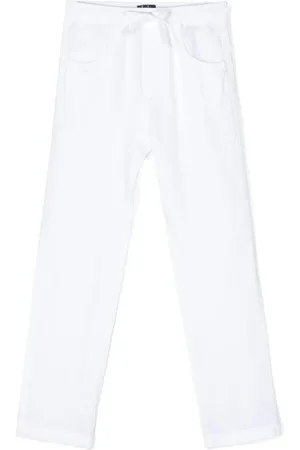 Il gufo Drawstring-fastening linen trousers