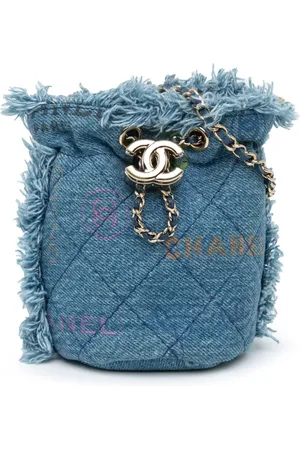 CHANEL 2021 Mini Denim Mood with Chain bucket bag