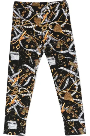 Moschino Graphic-print slip-on leggings