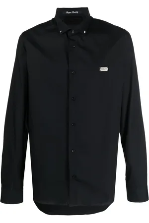 Philipp Plein Chest logo-plaque detail shirt
