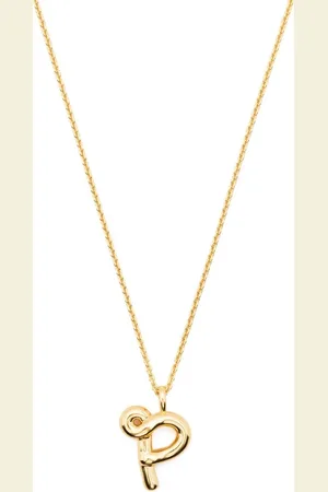 Missoma Curly Molten initial pendant necklace