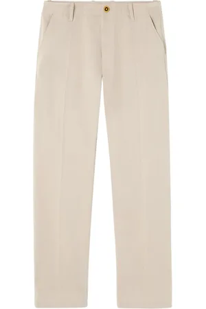 VERSACE Logo-embroidered straight-leg trousers