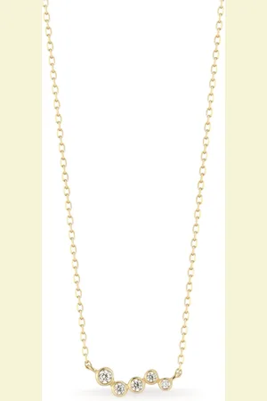 Mateo 14kt yellow Mini Wave diamond pendant necklace