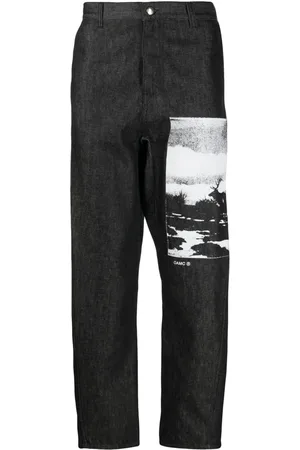 OAMC Graphic-print organic-cotton trousers