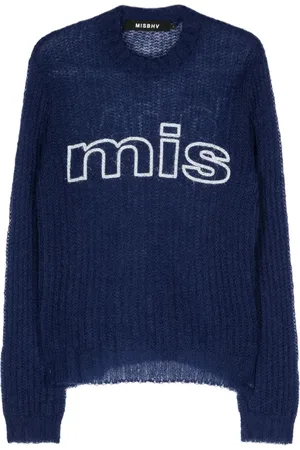 MISBHV Logo-print open-knit jumper