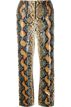 CHANEL 2000s high-waisted python-skin trousers