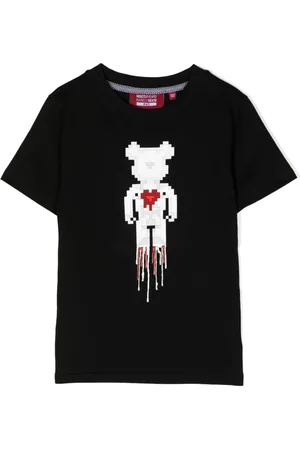 MOSTLY HEARD RARELY SEEN Melted Heart Bear cotton T-shirt