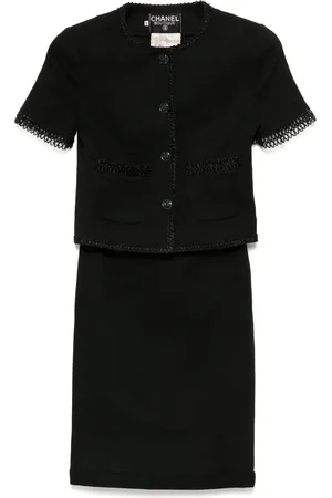 CHANEL 1990s camellia buttons suits
