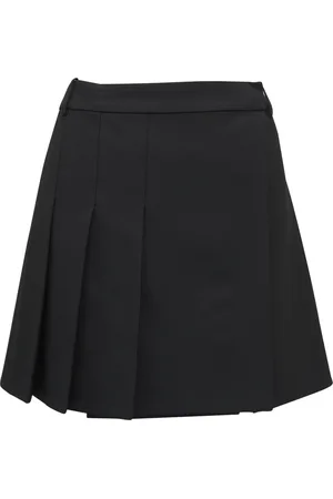 Alexander McQueen Pleated wool mini skirt