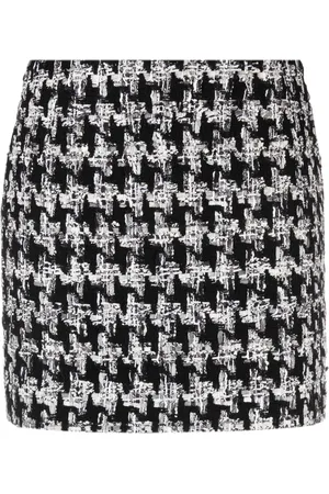 FAITH CONNEXION Houndstooth-pattern knitted miniskirt