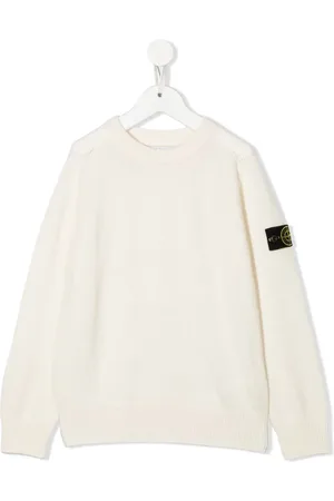 Stone Island Knitted logo-patch jumper