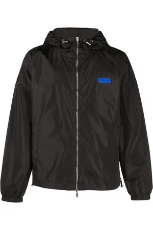 Dsquared2 Logo-patch hooded windbreaker jacket