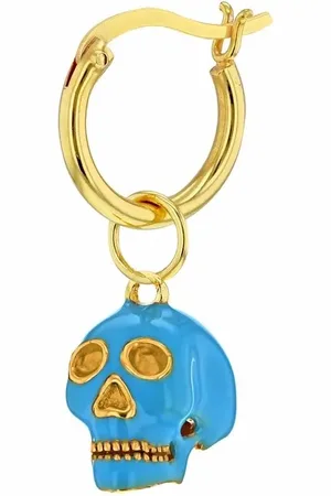 TRUE ROCKS Skull hoop earring