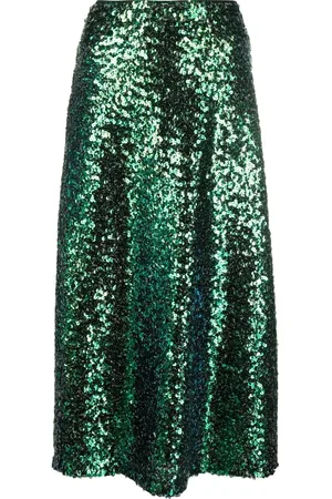 Vince Sequin A-line midi skirt