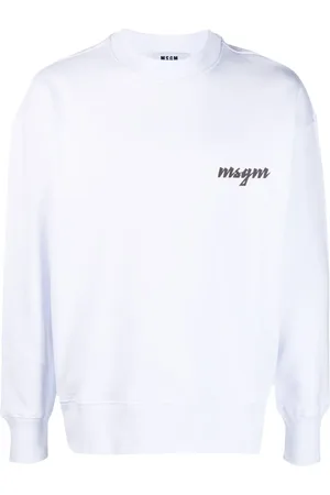 Msgm Logo-print cotton sweatshirt
