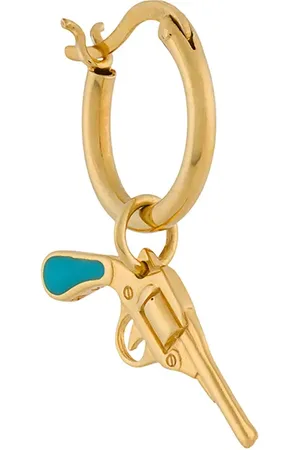 TRUE ROCKS Small pistol hoop earring