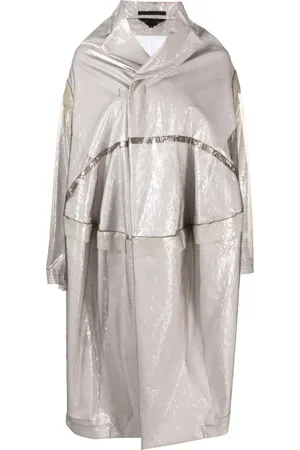 Comme des Garçons Asymmetric embossed raincoat