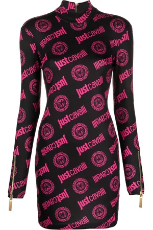 Roberto Cavalli Jacquard logo-motif mini dress
