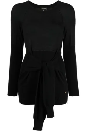 CHANEL 2017 tie-waist knitted top