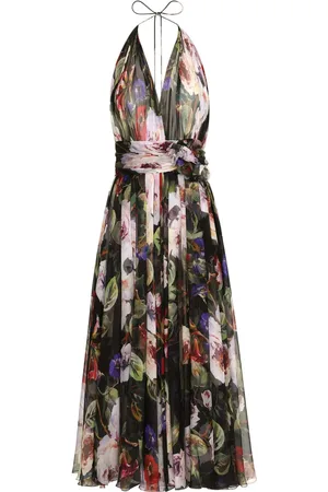 Dolce & Gabbana Floral-print silk midi dress