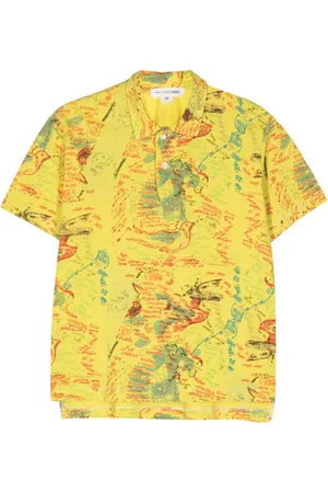 Comme des Garçons 2000s scribble-print polo shirt