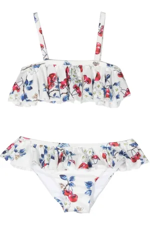 MONNALISA Floral-print ruffled bikini set