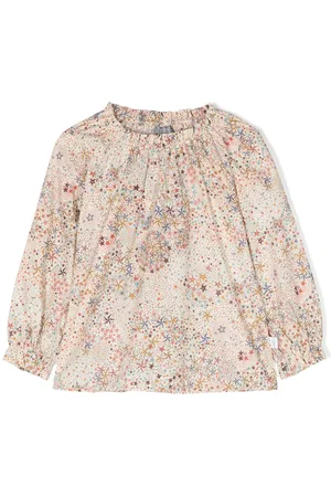 Il gufo Graphic-print cotton blouse