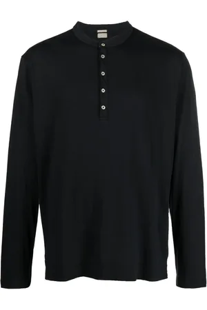 MASSIMO ALBA Long-sleeve button-placket T-shirt