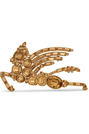 Etro Pegaso crystal-embellished brooch