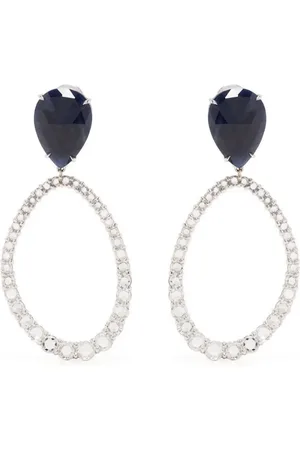 Marco Bicego 18kt white gold sapphire and diamond drop earrings