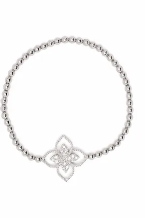 Roberto Coin 18kt white gold Princess Flower Dubai diamond bracelet