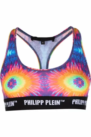 Philipp Plein Tie-dye logo-undebrand bra