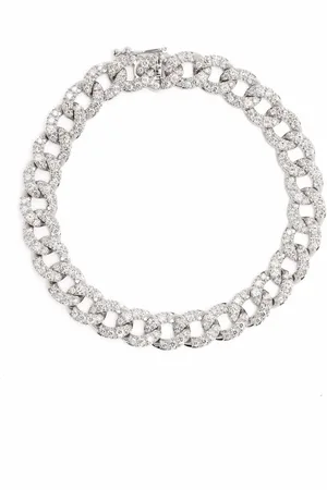 Leo Pizzo 18kt white gold Groumette diamond bracelet