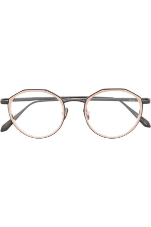 Linda Farrow Cesar round-frame etched glasses