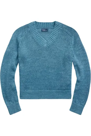 Ralph Lauren V-neck linen-blend jumper