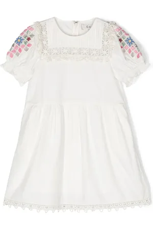 SEA Beena floral-embroidered dress