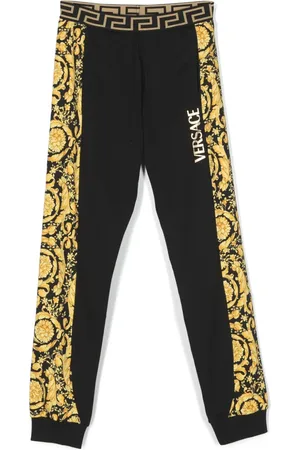 VERSACE Barocco Kids-print cotton track pants