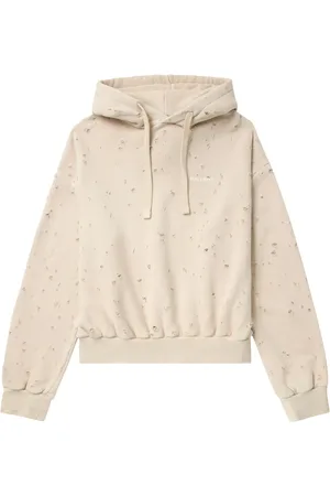Halfboy Distressed cotton hoodie