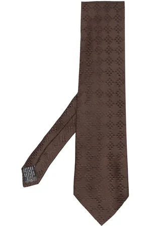 VERSACE 1980s geometric-print silk tie